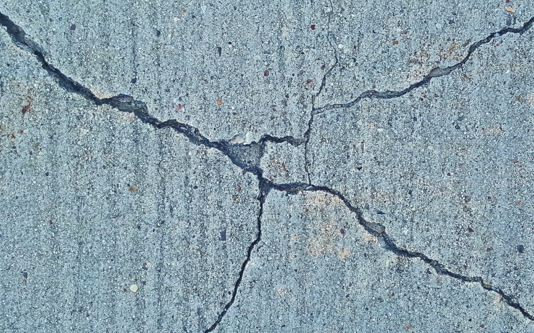 cracks in pavement