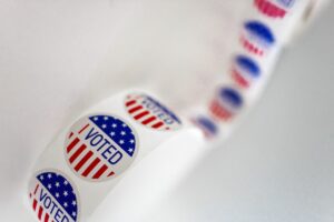 presidential election voted sticker